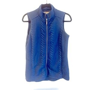 Coldwater Creek Curved Hem Cable Vest